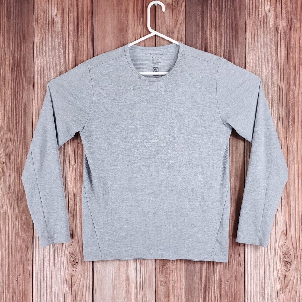 Outerknown Mens Size Small H2OK Tee Long Sleeve Shirt Gray UPF 30+ Performance